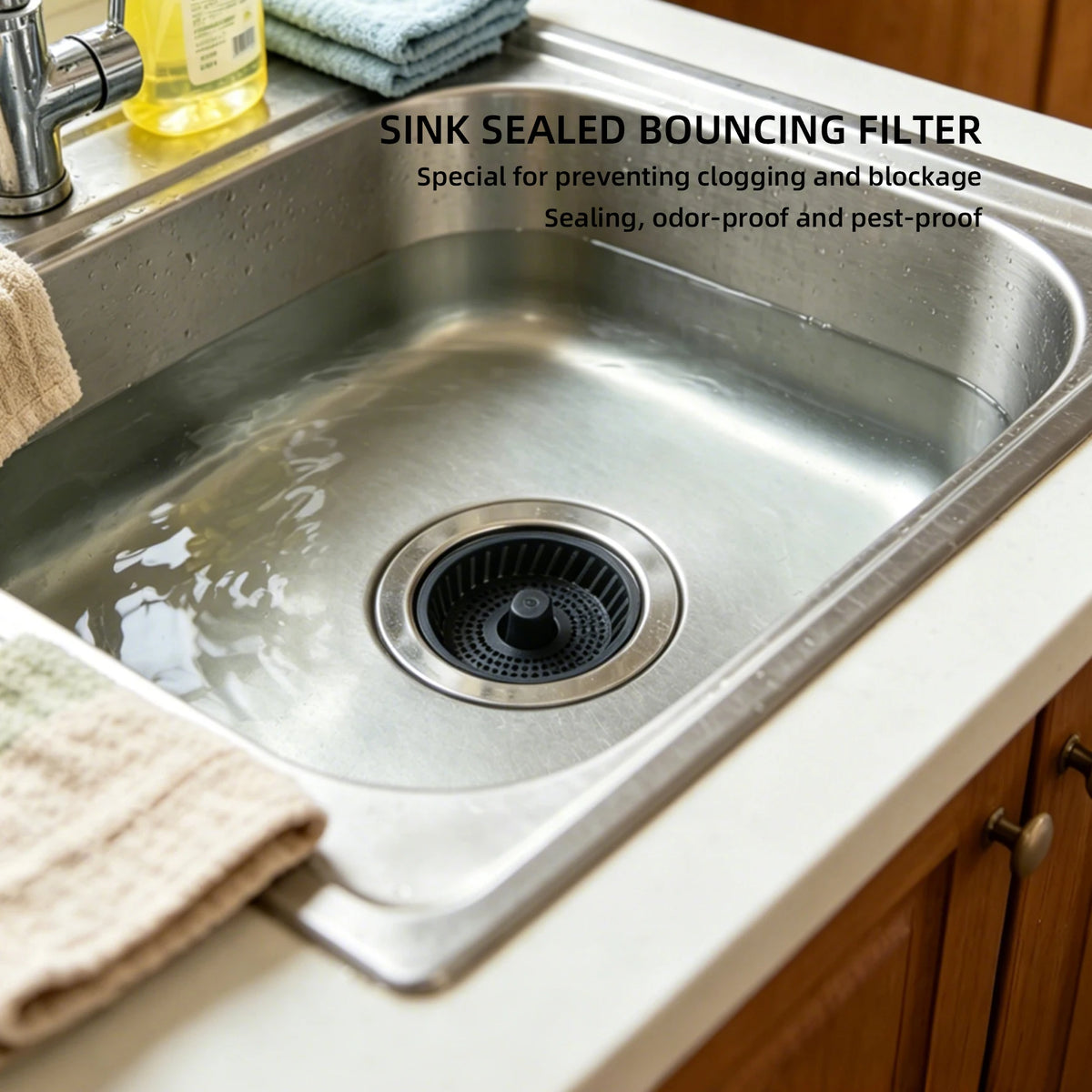 3 In 1 Pop Up Sink Strainer