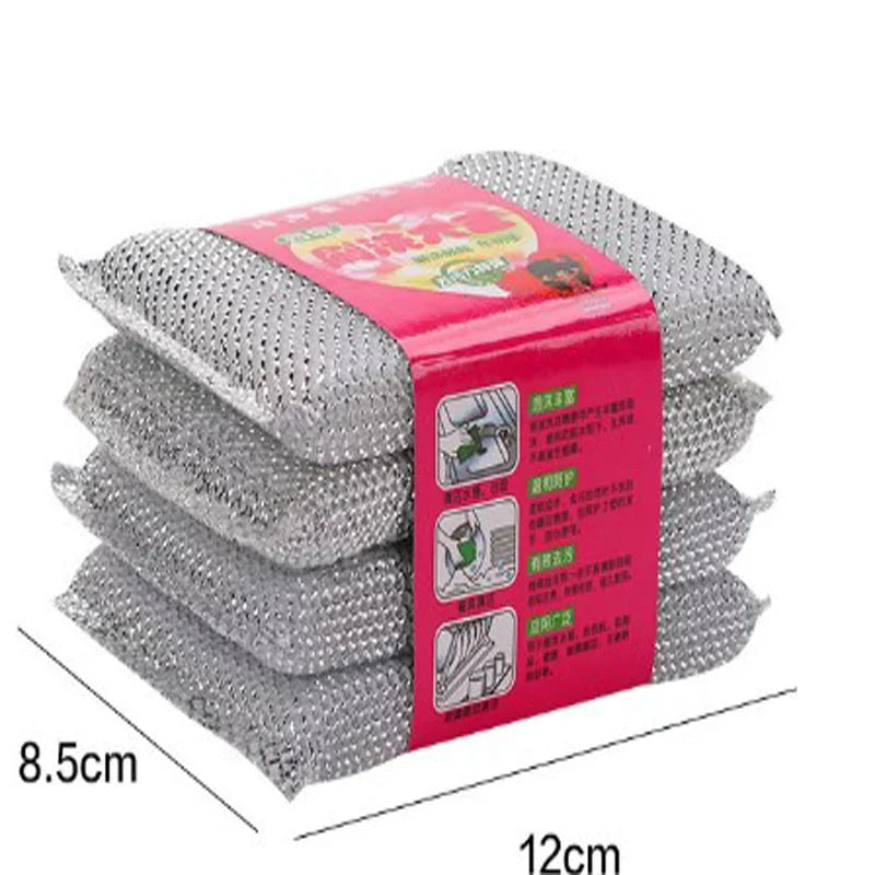 4pcs, Kitchen Dishwashing Sponge