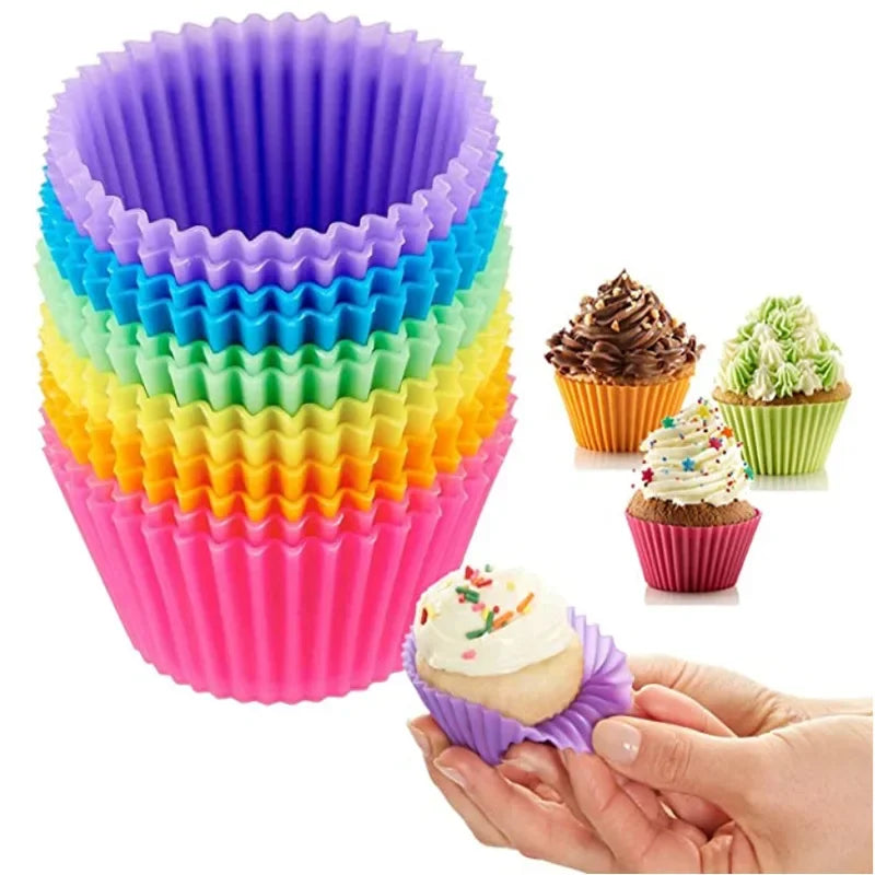 12Pcs Silicone Cup Cake mold