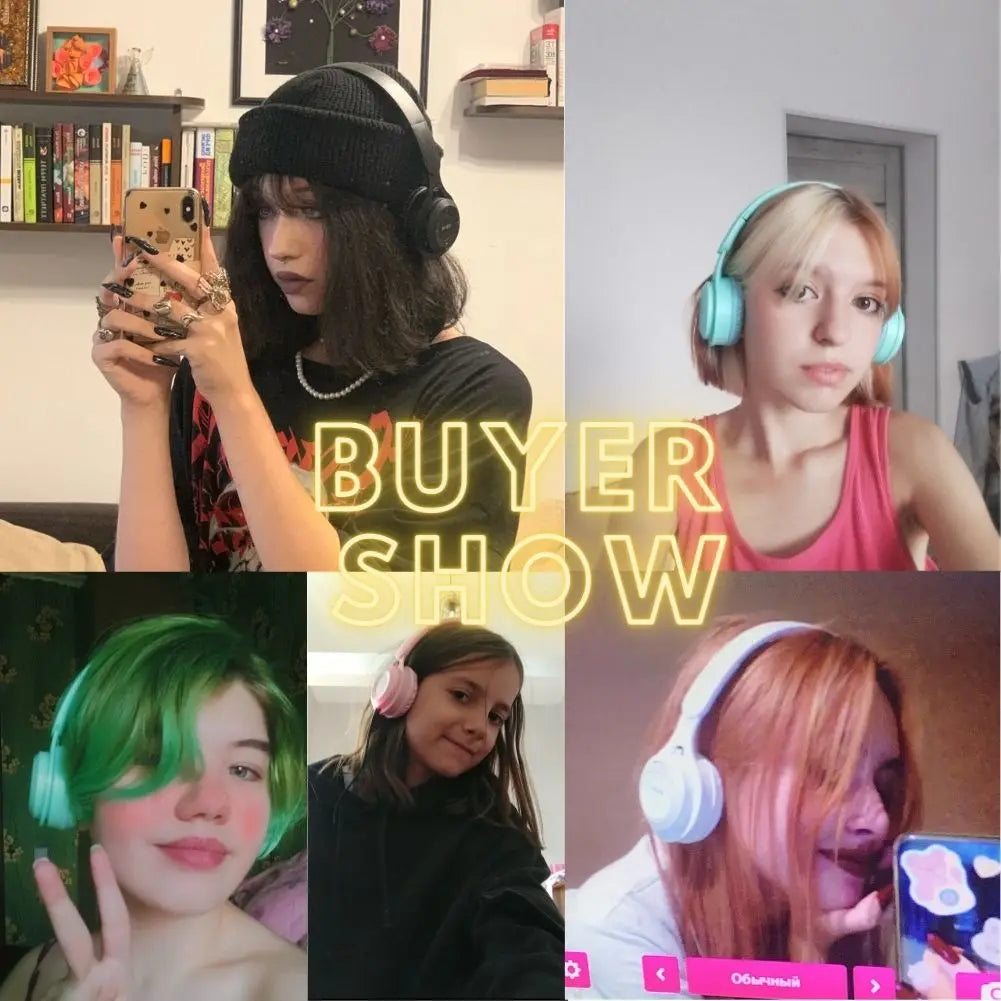 Wireless Bluetooth Headset with Mic Gamer Girl/boy