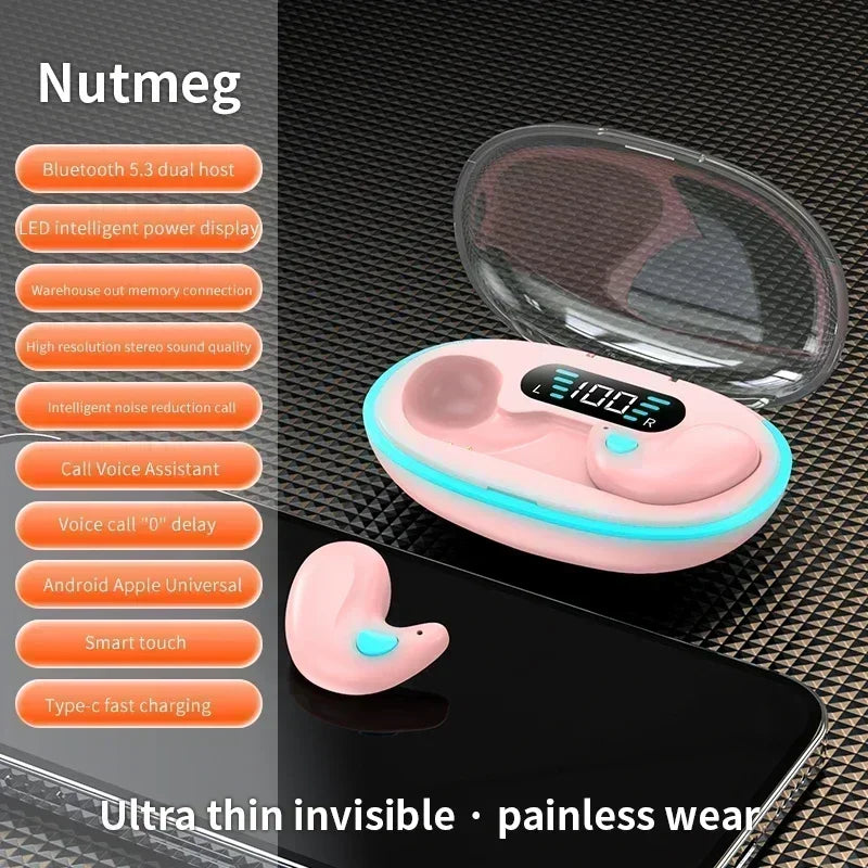 Earphones Wireless Headphones Noise Reduction Sport Game Sleep Bluetooth Earbuds for all smartphones