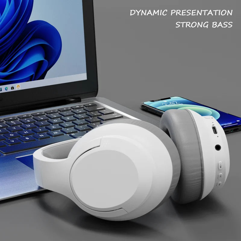 Wireless Headphones Bluetooth 5.3 Hi-Res Audio Over Ear Headset Earphones