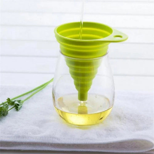 1pc Mini Silicone Foldable Collapsible Style Funnel