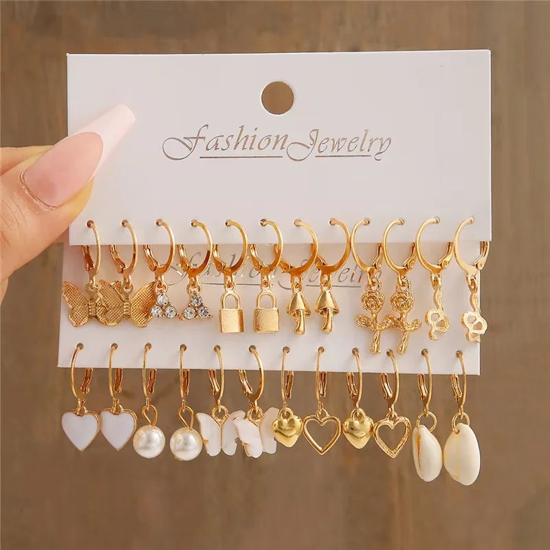 Hoop Earrings Set for Women