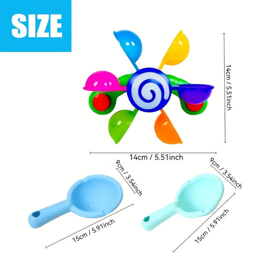 1pc Spinning Bath Toy Windmill, Fun Bathtime Sensory Play