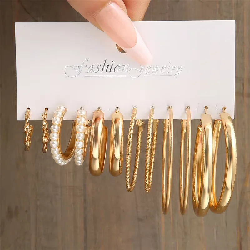 Hoop Earrings Set for Women