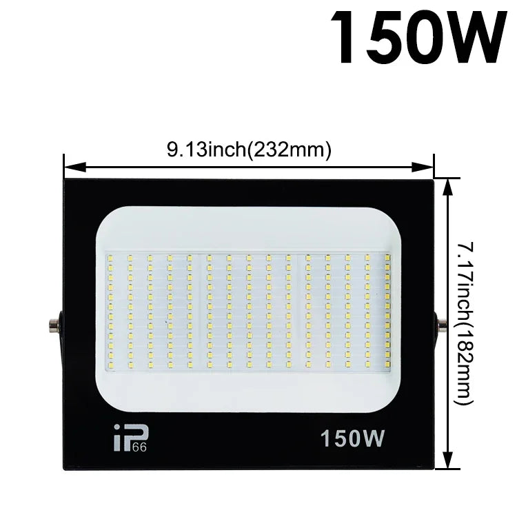 LED Flood Light Spotlight 100W 150W 200W Outdoor Lighting 6500K Waterproof