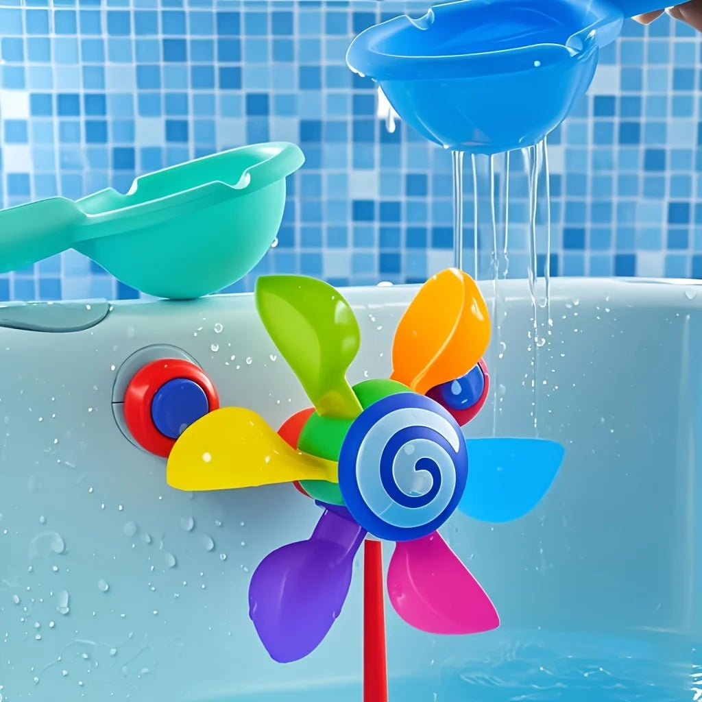 1pc Spinning Bath Toy Windmill, Fun Bathtime Sensory Play
