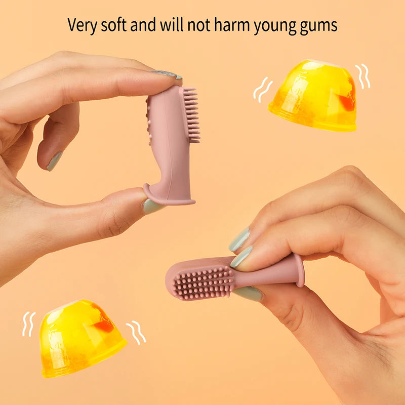 3pcs Baby Soft Finger Toothbrush Silicone