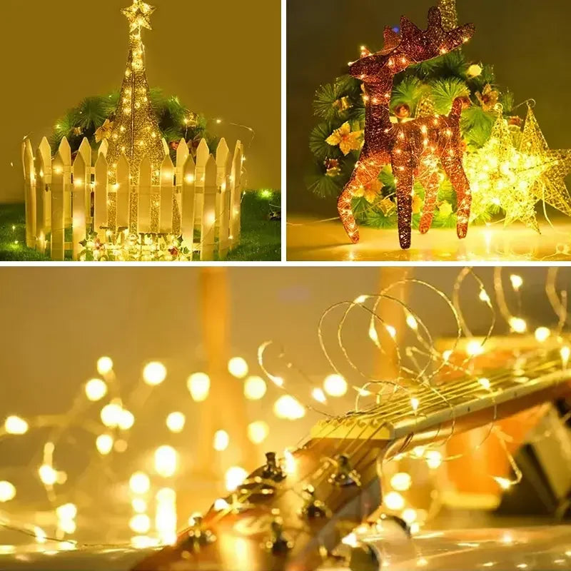 LED Solar Light Outdoor Garden Fairy String Light Led Twinkle Waterproof