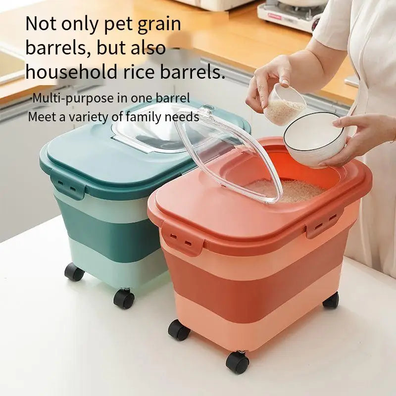 13/33LB Collapsible Cat Dog Food Storage Container