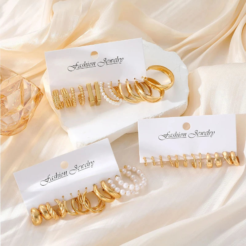Hoop Earrings Set for Women