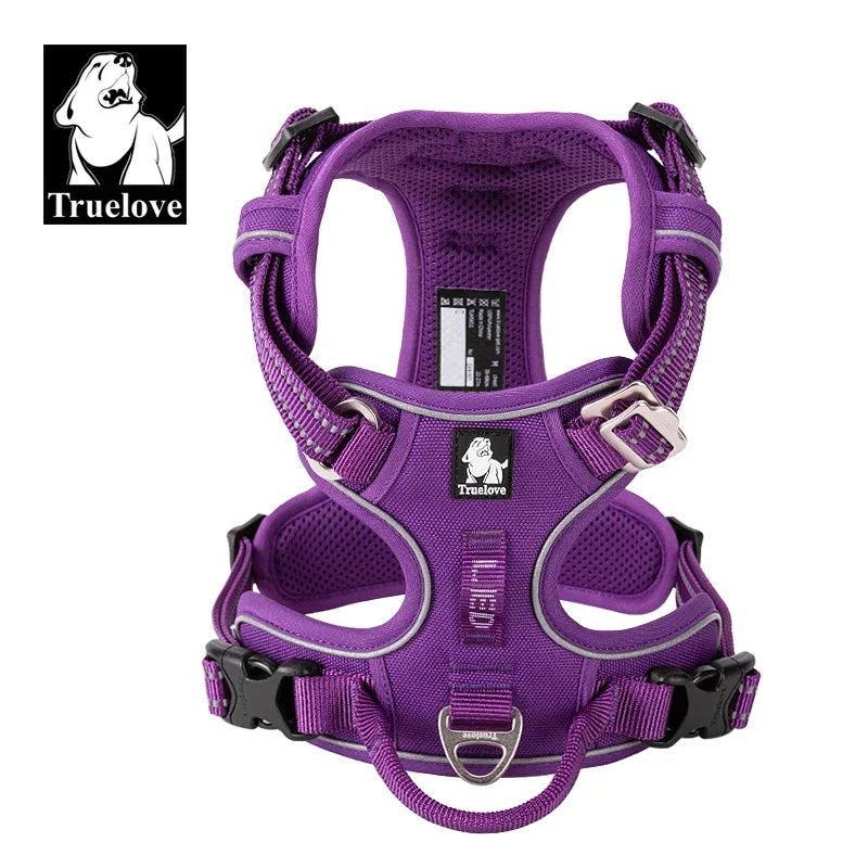 Pet Reflective Nylon Dog Harness No Pull Adjustable