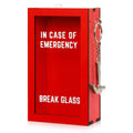 Break In Case Emergency Gift Box Red Wooden Material Gag Gift with Hammer