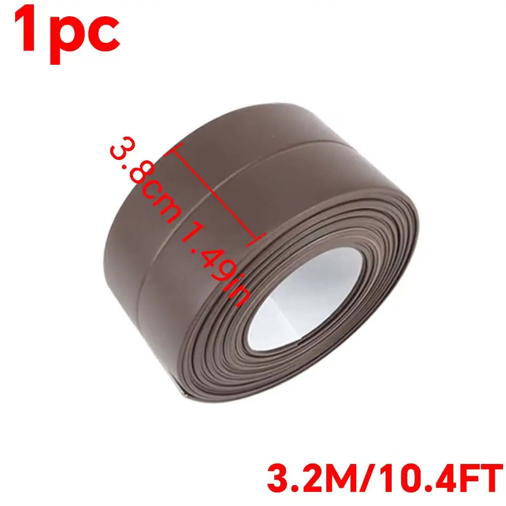 White Waterproof Caulk Tape, Self-Adhesive for Toilet, Tub, Kitchen, Corners,Bathroom Surfaces, Easy Application