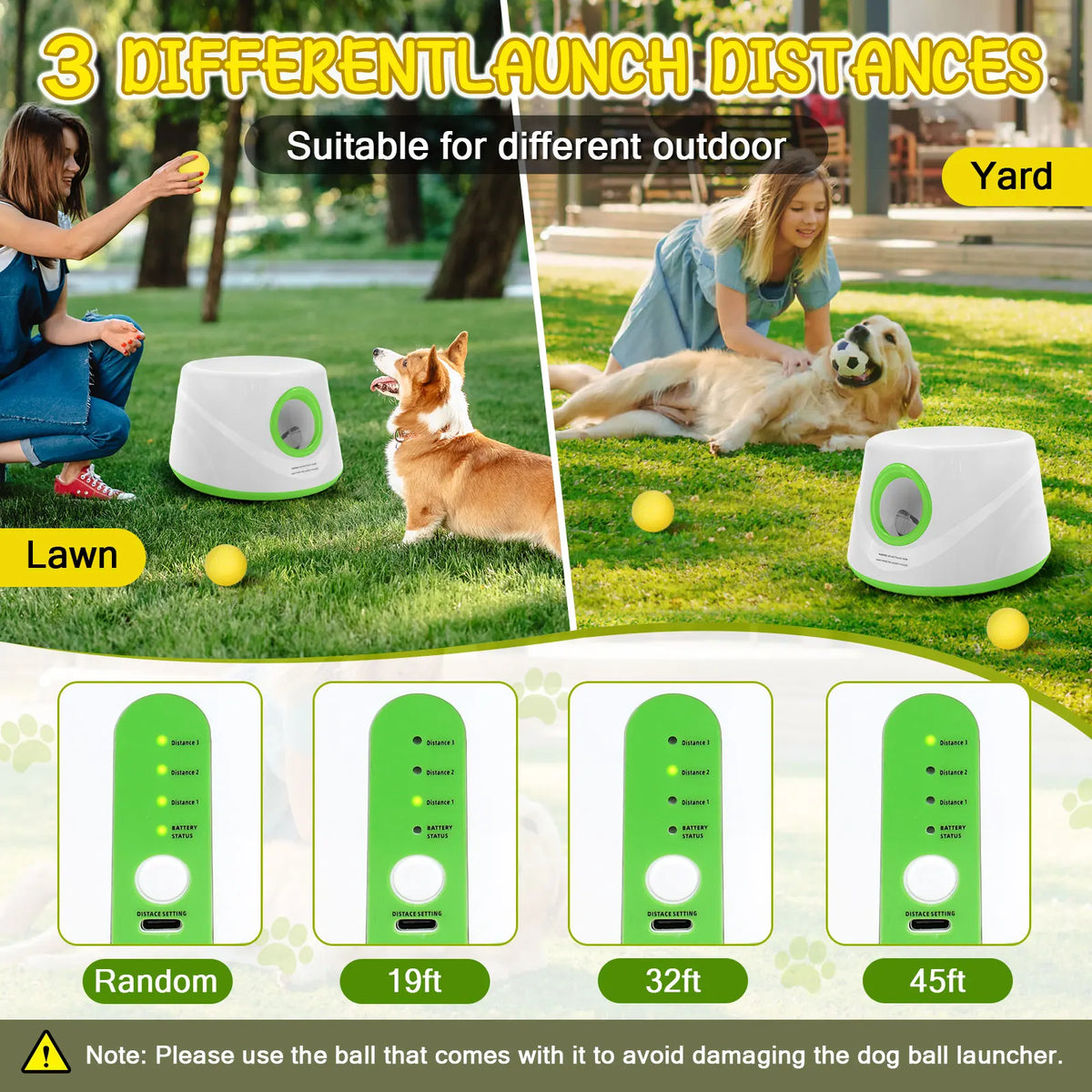 Automatic Ball Launcher for Dogs Outdoor Dog Toy