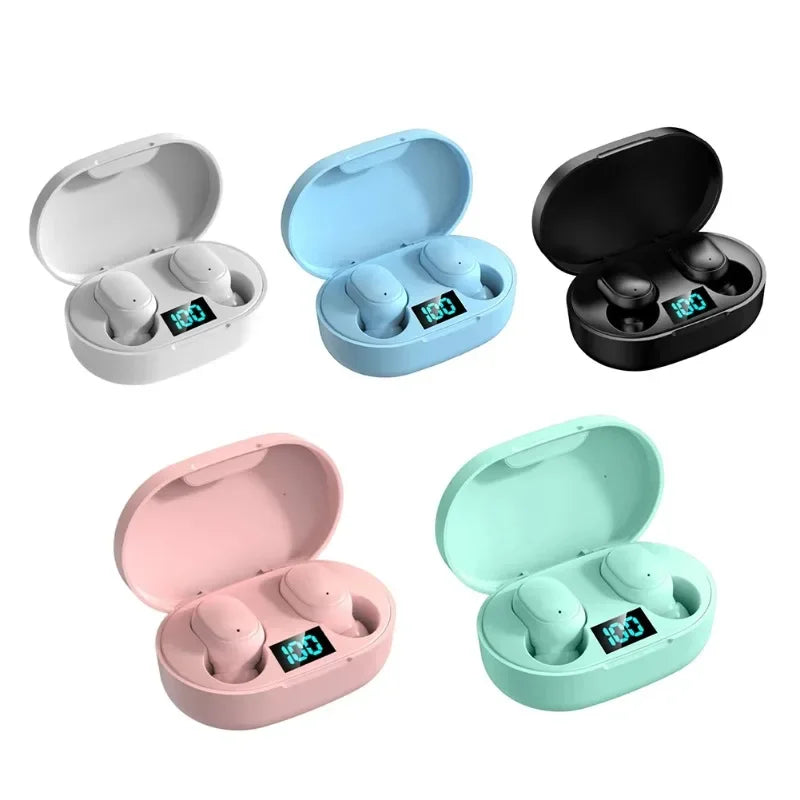 Wireless Earbuds Noise Canceling Waterproof Ear Buds in-Ear Stereo Headphones with LED Display Charging Case