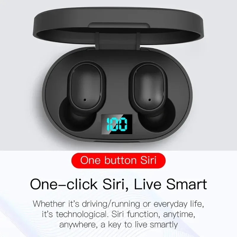 Wireless Earbuds Noise Canceling Waterproof Ear Buds in-Ear Stereo Headphones with LED Display Charging Case