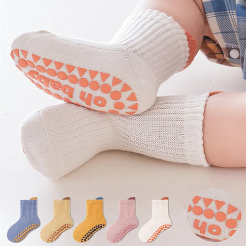 3Pairs/Lot Cotton Baby Anti-slip Socks