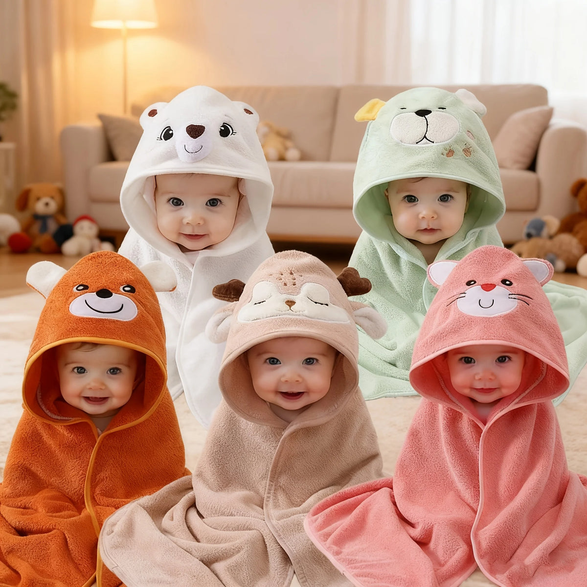 Coral Fleece Bath Towel for Infants and Children
