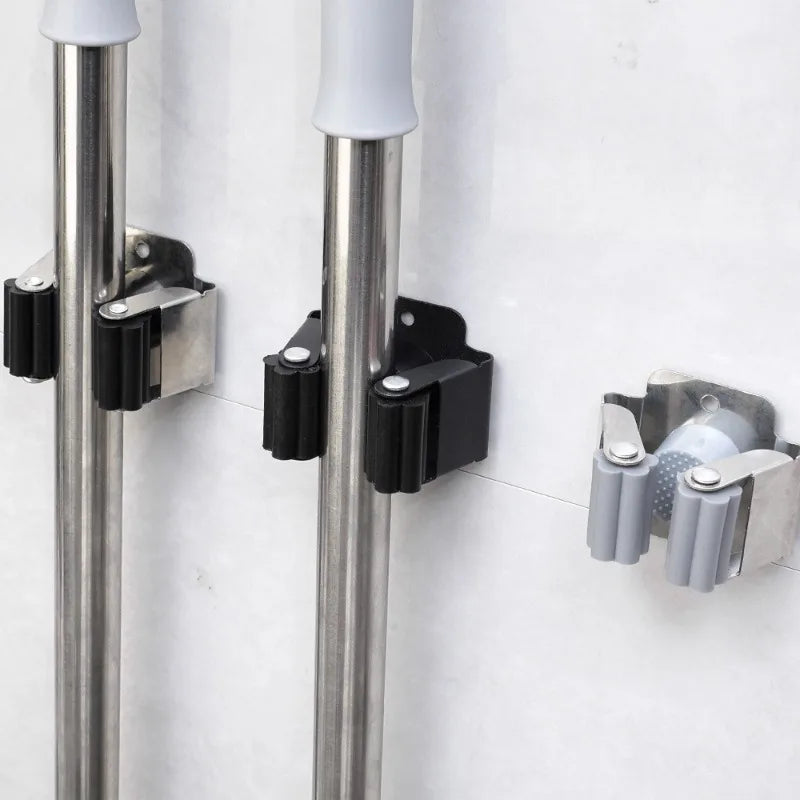Wall Mounted Mop Broom Holder Clips