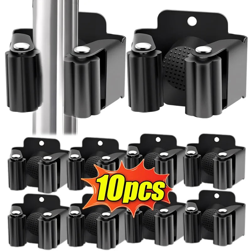 Wall Mounted Mop Broom Holder Clips