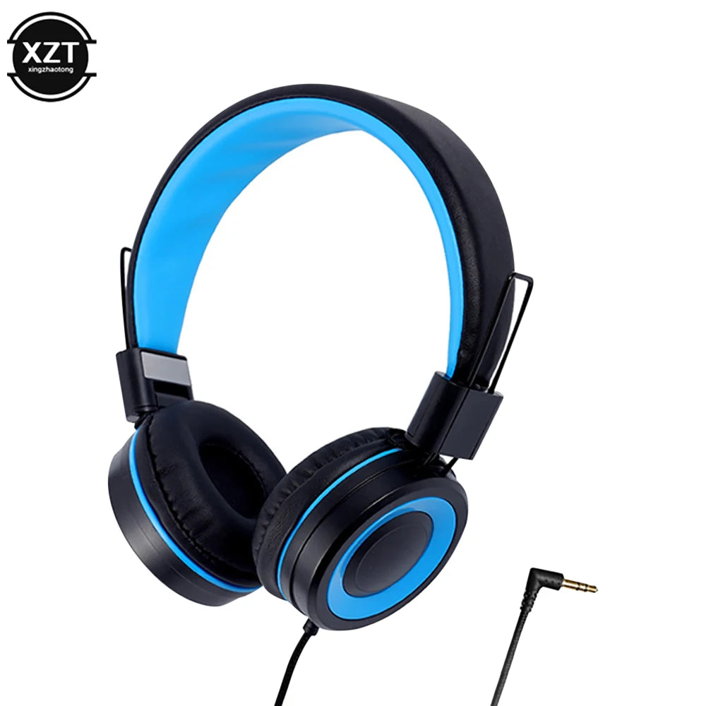 Kids Headphones 3.5mm Audio Jack Wired Earphone Foldable Stereo Headset With Mic for Girls Boys Gift