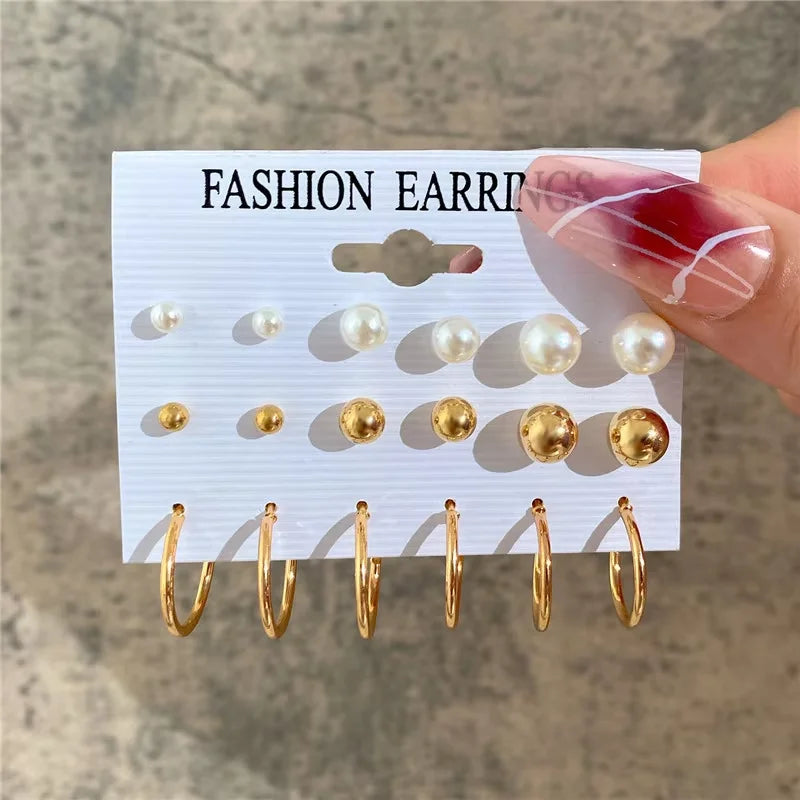 Hoop Earrings Set for Women