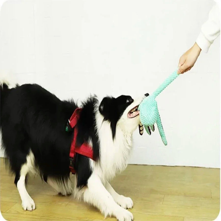 Pet plush octopus toy interactive