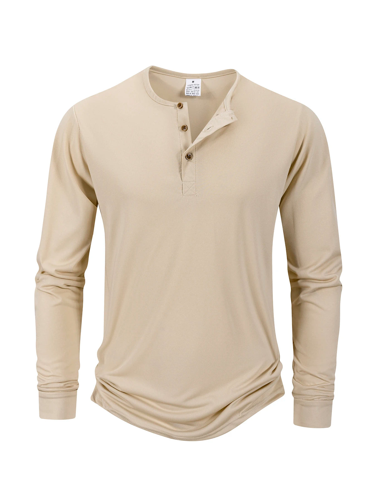 Men's T Shirt Autumn Button Long Sleeve